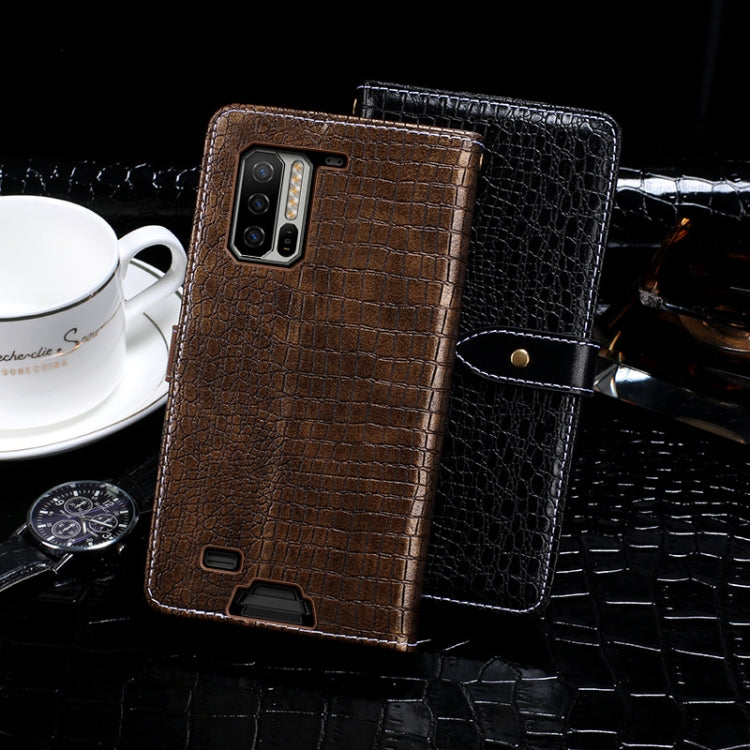 For Ulefone Armor 7 idewei Crocodile Texture Horizontal Flip Leather Case with Holder & Card Slots & Wallet(Dark Blue) - free shipping - PMC Jewellery - Order now!