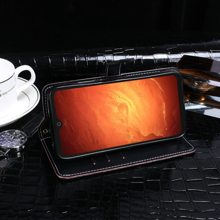 For Blackview BV9800 Pro idewei Crocodile Texture Horizontal Flip Leather Case with Holder & Card Slots & Wallet(Black) - More Brand by idewei | Online Shopping South Africa | PMC TechLife | Buy Now Pay Later Mobicred