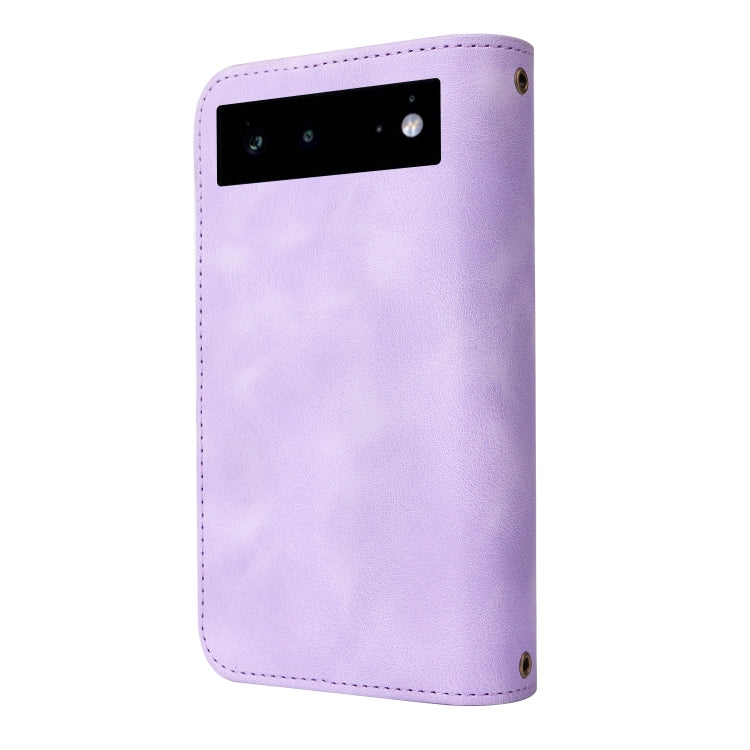 For Google Pixel 6 Pro Multifunctional Card Slot Zipper Wallet Leather Phone Case(Purple) - free shipping - PMC TechLife - Order now!