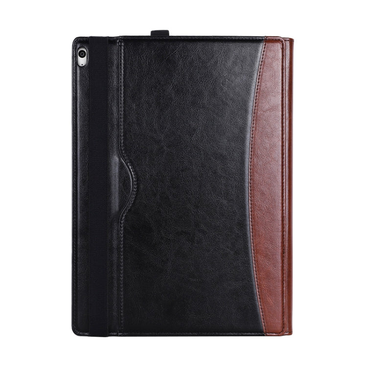 For MicroSoft Surface Book 3 / 2 / 1 15 inch Leather Laptop Case(Black Brown) - Others by PMC TechLife | Online Shopping South Africa | PMC TechLife | Buy Now Pay Later Mobicred
