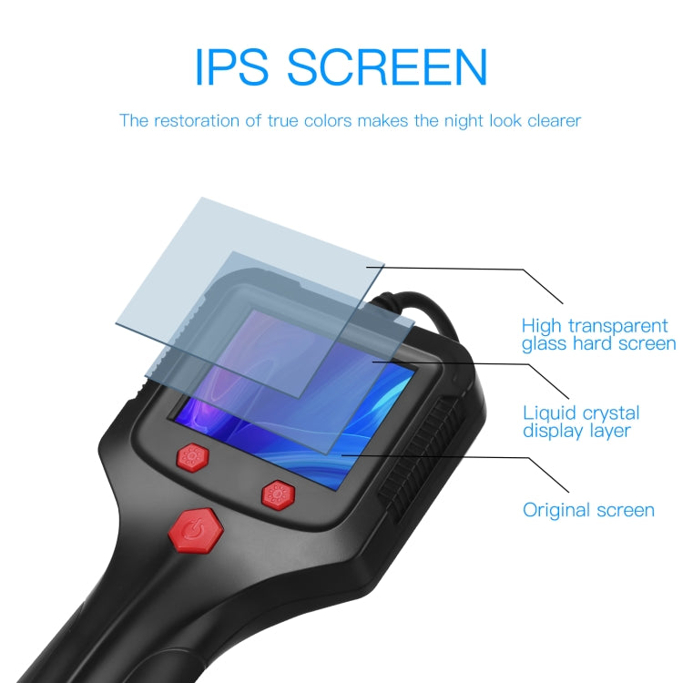P100 8mm Side 2.4 inch HD Handheld Endoscope Hardlinewith with LCD Screen, Length:2m -  by PMC TechLife | Online Shopping South Africa | PMC TechLife | Buy Now Pay Later Mobicred