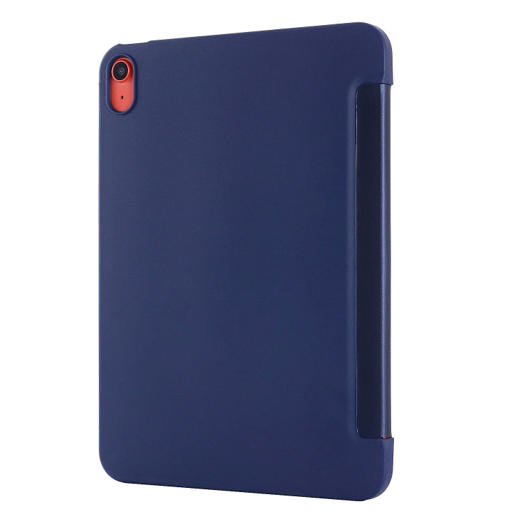 For iPad 10th Gen 10.9 2022 Tri-fold Holder Tablet Leather Case(Dark Blue) - iPad 10th Gen 10.9 Cases by PMC TechLife | Online Shopping South Africa | PMC TechLife