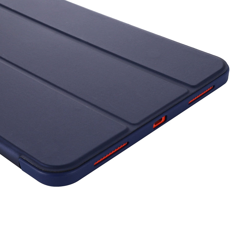 For iPad 10th Gen 10.9 2022 Tri-fold Holder Tablet Leather Case(Dark Blue) - iPad 10th Gen 10.9 Cases by PMC TechLife | Online Shopping South Africa | PMC TechLife