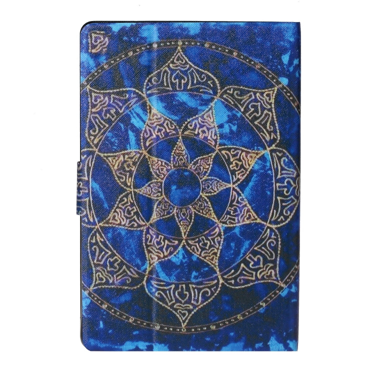 For 10 inch Tablet PC Universal Coloured Drawing Pattern Horizontal Flip Leather Case with Holder & Card Slot(Blue Mandala) - free shipping - PMC TechLife - Order now!