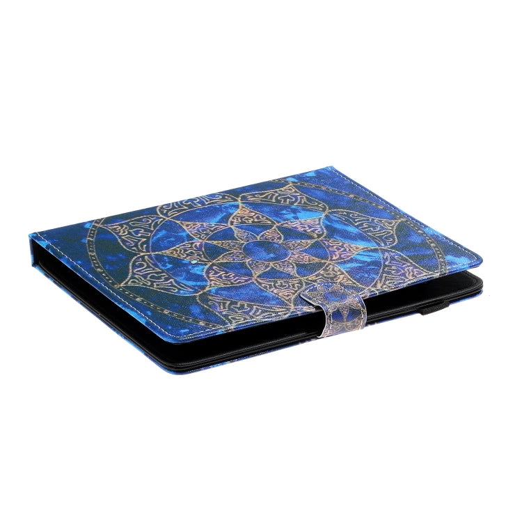 For 10 inch Tablet PC Universal Coloured Drawing Pattern Horizontal Flip Leather Case with Holder & Card Slot(Blue Mandala) - free shipping - PMC TechLife - Order now!