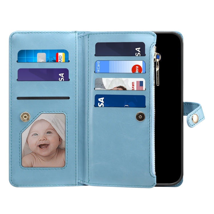 For Google Pixel 6a ESEBLE Star Series Lanyard Zipper Wallet RFID Leather Case(Blue) - Google Cases by ESEBLE | Online Shopping South Africa | PMC TechLife | Buy Now Pay Later Mobicred