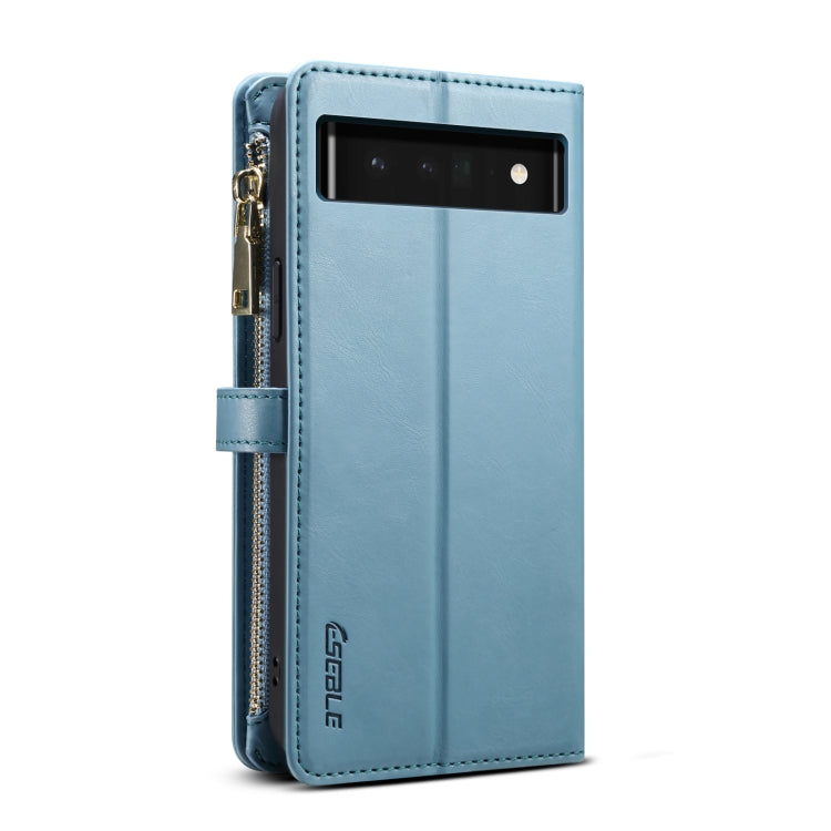 For Google Pixel 6 ESEBLE Star Series Lanyard Zipper Wallet RFID Leather Case(Blue) - Google Cases by ESEBLE | Online Shopping South Africa | PMC TechLife | Buy Now Pay Later Mobicred