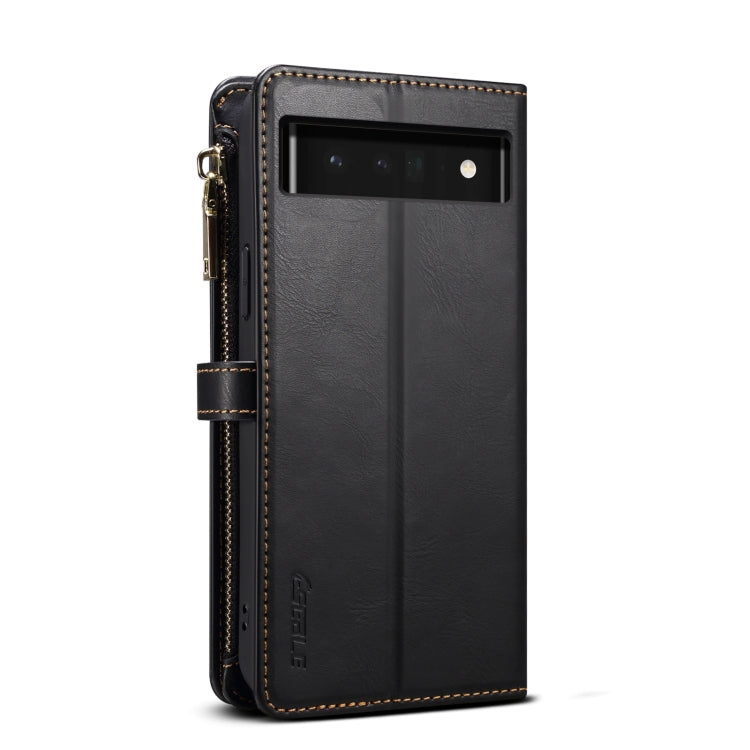For Google Pixel 6 ESEBLE Star Series Lanyard Zipper Wallet RFID Leather Case(Black) - Google Cases by ESEBLE | Online Shopping South Africa | PMC TechLife | Buy Now Pay Later Mobicred