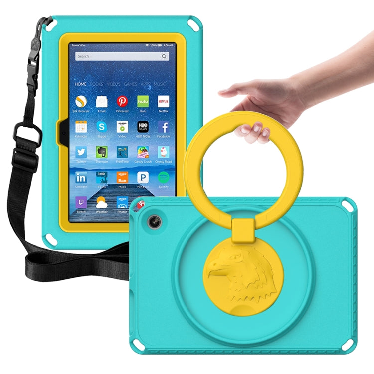 For Amazon Kindle Fire HD7 2022 EVA + PC Shockproof Tablet Case with Waterproof Frame(Glacier Green) - Amazon by PMC TechLife | Online Shopping South Africa | PMC TechLife | Buy Now Pay Later Mobicred