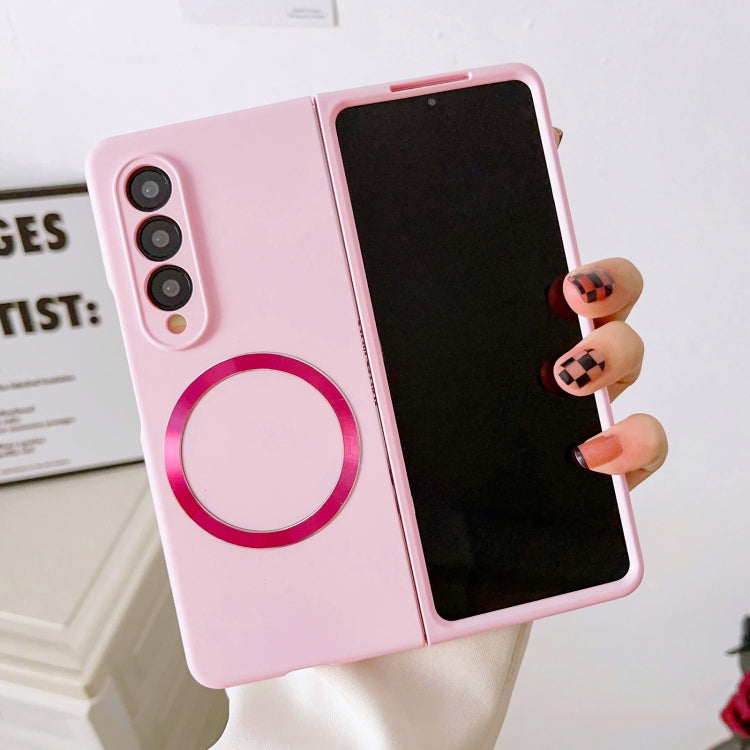 For Samsung Galaxy Z Fold4 Skin Feel MagSafe Magnetic Phone Case(Pink) - Galaxy Z Fold4 5G Cases by PMC TechLife | Online Shopping South Africa | PMC TechLife