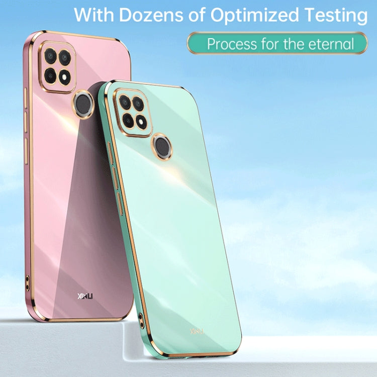 For Realme C21Y XINLI Straight 6D Plating Gold Edge TPU Phone Case(Black) - Realme Cases by PMC TechLife | Online Shopping South Africa | PMC TechLife | Buy Now Pay Later Mobicred