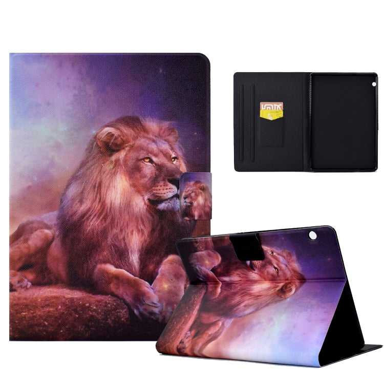 For Huawei MediaPad T3 10 Electric Pressed TPU Leather Tablet Case(Lion King) - Huawei by PMC TechLife | Online Shopping South Africa | PMC TechLife | Buy Now Pay Later Mobicred