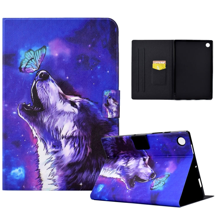 For Huawei MatePad T 10 / T 10s Electric Pressed TPU Leather Tablet Case(Butterfly Wolf) - Huawei by PMC TechLife | Online Shopping South Africa | PMC TechLife | Buy Now Pay Later Mobicred