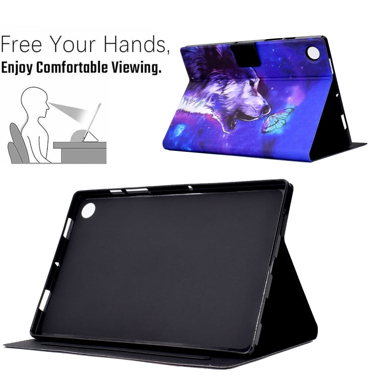 For Huawei MatePad T 10 / T 10s Electric Pressed TPU Leather Tablet Case(Butterfly Wolf) - Huawei by PMC TechLife | Online Shopping South Africa | PMC TechLife | Buy Now Pay Later Mobicred