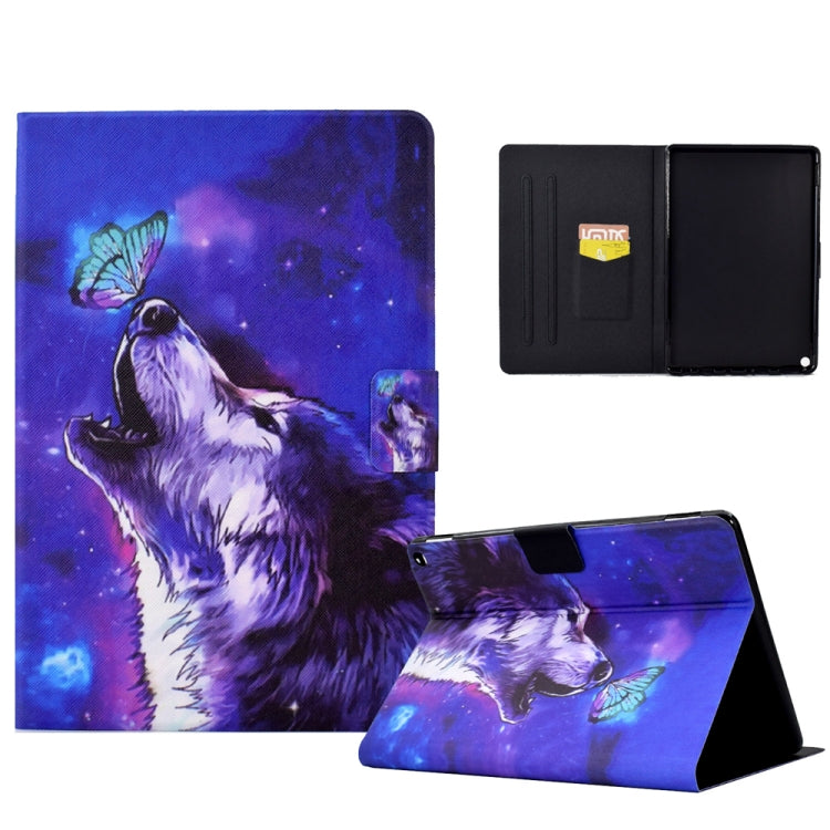 For Amazon Kindle Fire HD 10 2021 Electric Pressed TPU Smart Leather Tablet Case(Butterfly Wolf) - Amazon by PMC TechLife | Online Shopping South Africa | PMC TechLife | Buy Now Pay Later Mobicred