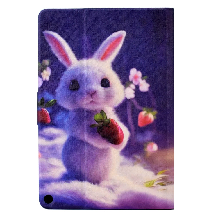 For Amazon Kindle Fire HD 10 2021 Electric Pressed TPU Smart Leather Tablet Case(Strawberry Bunny) - Amazon by PMC TechLife | Online Shopping South Africa | PMC TechLife | Buy Now Pay Later Mobicred