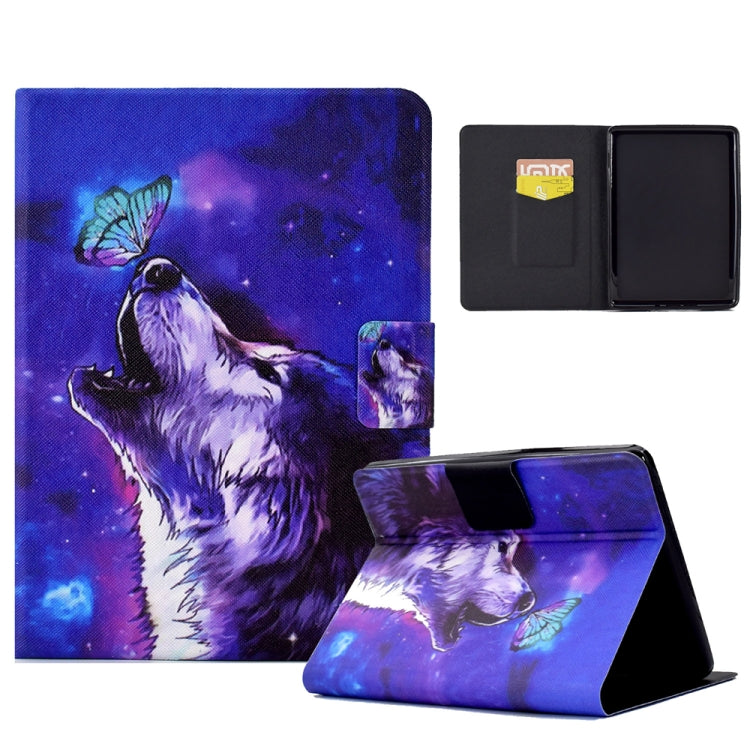 For Amazon Kindle Paperwhite 4/3/2/1 Electric Pressed TPU Smart Leather Tablet Case(Butterfly Wolf) - Amazon by PMC TechLife | Online Shopping South Africa | PMC TechLife | Buy Now Pay Later Mobicred