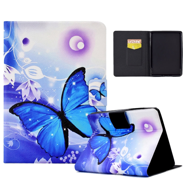 For Amazon Kindle Paperwhite 5 2021 Electric Pressed TPU Smart Leather Tablet Case(Blue Butterfly) - Amazon by PMC TechLife | Online Shopping South Africa | PMC TechLife | Buy Now Pay Later Mobicred