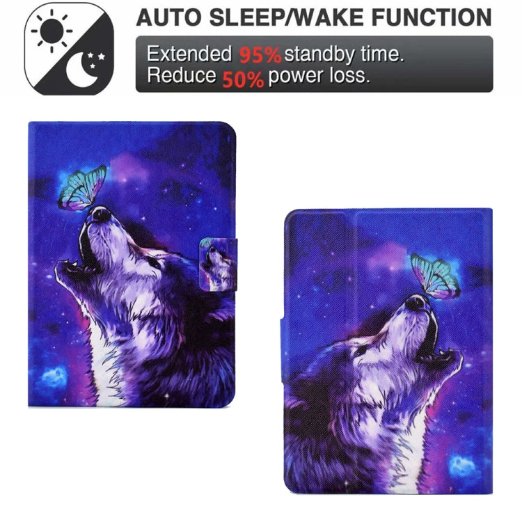 For Amazon Kindle Paperwhite 5 2021 Electric Pressed TPU Smart Leather Tablet Case(Butterfly Wolf) - Amazon by PMC TechLife | Online Shopping South Africa | PMC TechLife | Buy Now Pay Later Mobicred