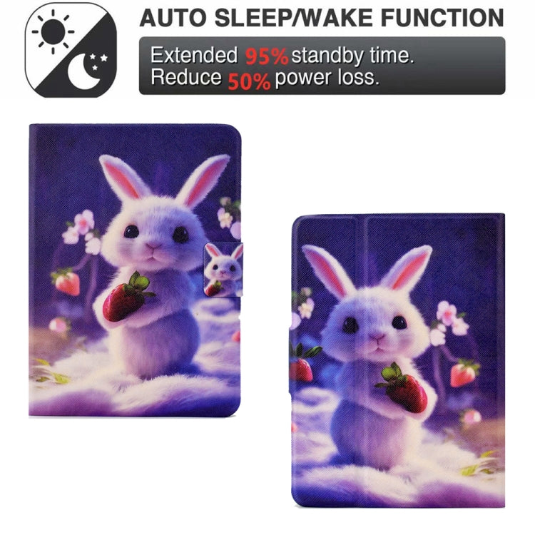 For Amazon Kindle Paperwhite 5 2021 Electric Pressed TPU Smart Leather Tablet Case(Strawberry Bunny) - Amazon by PMC TechLife | Online Shopping South Africa | PMC TechLife | Buy Now Pay Later Mobicred