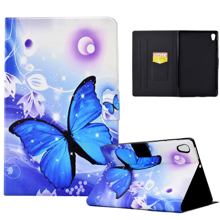 For Lenovo Tab M10 HD Gen 2 Electric Pressed TPU Smart Leather Tablet Case(Blue Butterfly) - Lenovo by PMC TechLife | Online Shopping South Africa | PMC TechLife | Buy Now Pay Later Mobicred