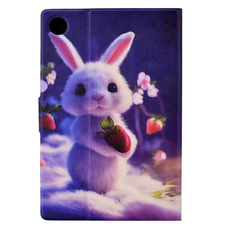 For Lenovo M10 Plus Electric Pressed TPU Smart Leather Tablet Case(Strawberry Bunny) - Lenovo by PMC TechLife | Online Shopping South Africa | PMC TechLife | Buy Now Pay Later Mobicred