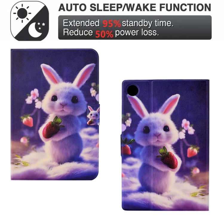 For Lenovo M10 Plus Electric Pressed TPU Smart Leather Tablet Case(Strawberry Bunny) - Lenovo by PMC TechLife | Online Shopping South Africa | PMC TechLife | Buy Now Pay Later Mobicred