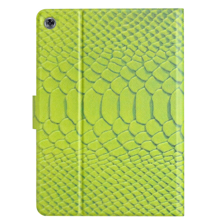 For Huawei MediaPad M5 lite 10.1 Solid Color Crocodile Texture Leather Smart Tablet Case(Green) - Huawei by PMC TechLife | Online Shopping South Africa | PMC TechLife | Buy Now Pay Later Mobicred