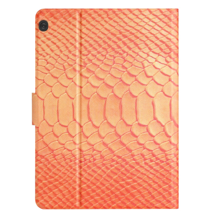 For Lenovo Tab M10 Solid Color Crocodile Texture Leather Smart Tablet Case(Orange) - Lenovo by PMC TechLife | Online Shopping South Africa | PMC TechLife | Buy Now Pay Later Mobicred