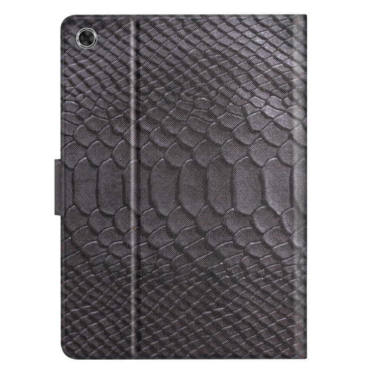 For Lenovo Tab M10 Plus Solid Color Crocodile Texture Leather Smart Tablet Case(Black) - Lenovo by PMC TechLife | Online Shopping South Africa | PMC TechLife | Buy Now Pay Later Mobicred