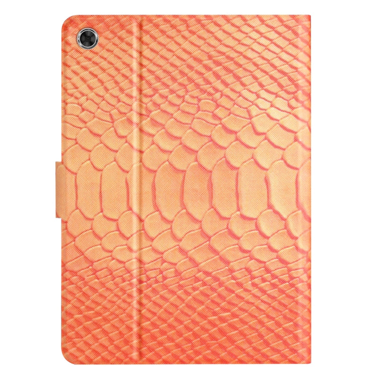 For Lenovo Tab M10 Plus Solid Color Crocodile Texture Leather Smart Tablet Case(Orange) - free shipping - PMC TechLife - Order now!