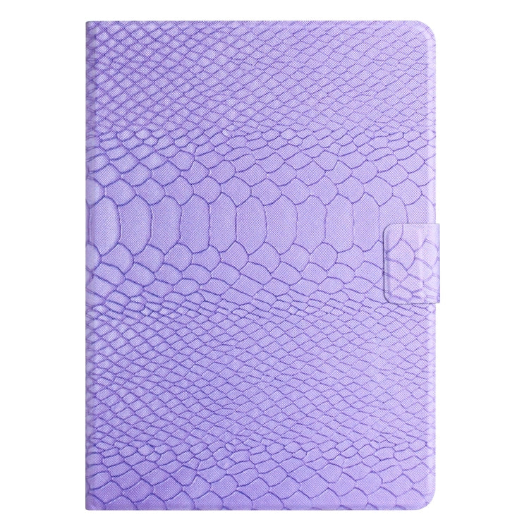 For Lenovo Tab M10 Plus Solid Color Crocodile Texture Leather Smart Tablet Case(Purple) - Lenovo by PMC TechLife | Online Shopping South Africa | PMC TechLife | Buy Now Pay Later Mobicred