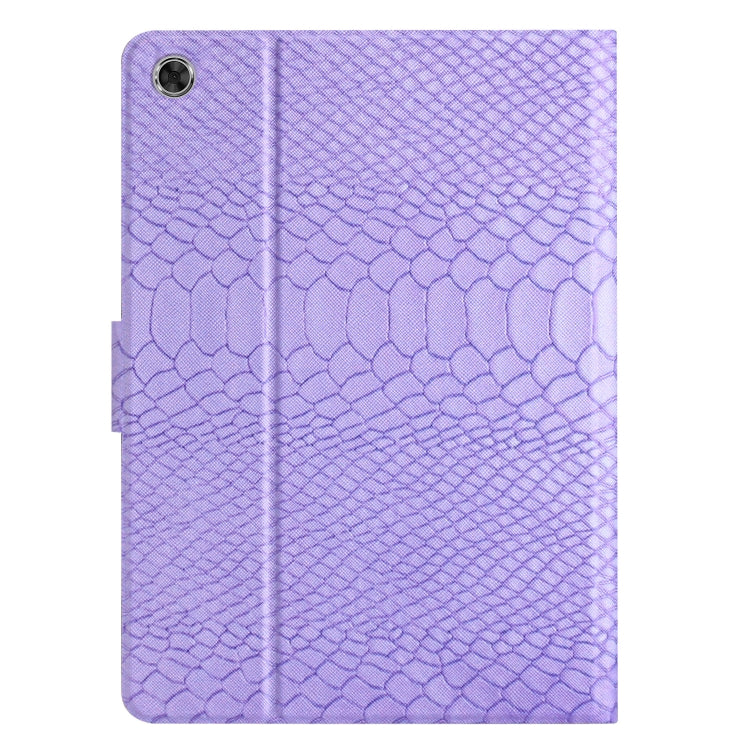 For Lenovo Tab M10 Plus Solid Color Crocodile Texture Leather Smart Tablet Case(Purple) - Lenovo by PMC TechLife | Online Shopping South Africa | PMC TechLife | Buy Now Pay Later Mobicred