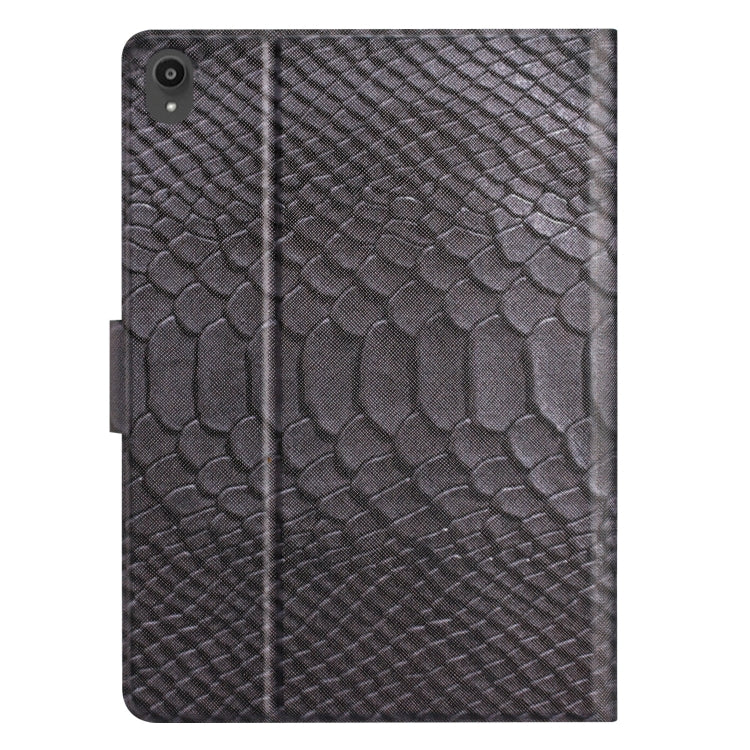 For Lenovo Tab P11 Solid Color Crocodile Texture Leather Smart Tablet Case(Black) - free shipping - PMC TechLife - Order now!