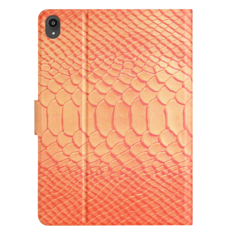 For Lenovo Tab P11 Solid Color Crocodile Texture Leather Smart Tablet Case(Orange) - Lenovo by PMC TechLife | Online Shopping South Africa | PMC TechLife | Buy Now Pay Later Mobicred
