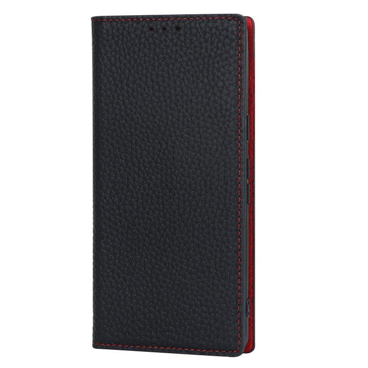 For Google Pixel 7 5G Litchi Texture Genuine Leather Phone Case(Black) - Google Cases by PMC TechLife | Online Shopping South Africa | PMC TechLife | Buy Now Pay Later Mobicred