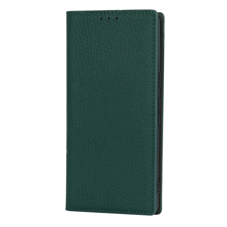 For Google Pixel 7 5G Litchi Texture Genuine Leather Phone Case(Dark Green) - Google Cases by PMC TechLife | Online Shopping South Africa | PMC TechLife | Buy Now Pay Later Mobicred
