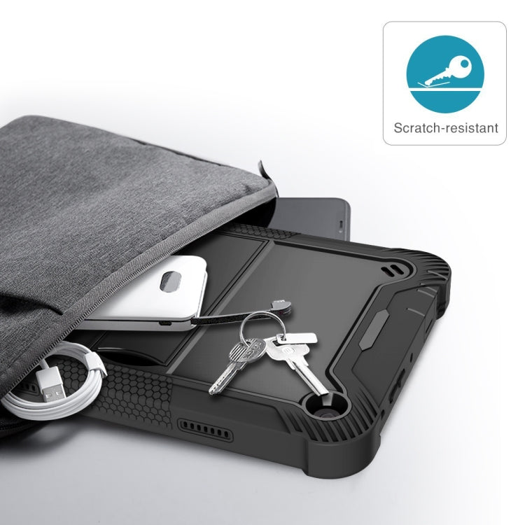 Silicone + PC Holder Shockproof Tablet Case For Amazon Kindle Fire HD 8 2022 / 2020 / HD 8 Plus 2020(Black) - Amazon by PMC TechLife | Online Shopping South Africa | PMC TechLife | Buy Now Pay Later Mobicred