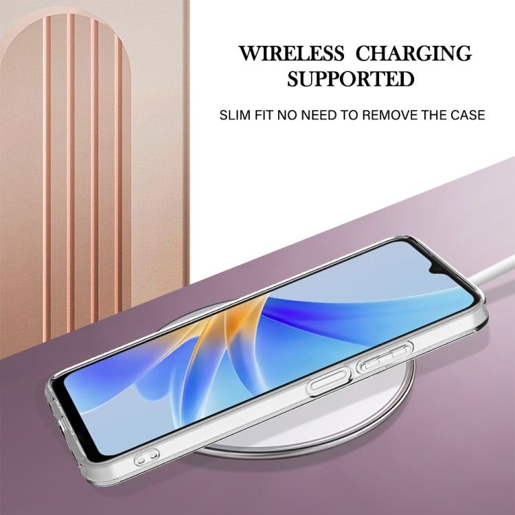 For OPPO A17 Electroplating Marble Dual-side IMD Phone Case(Purple 001) - OPPO Cases by PMC TechLife | Online Shopping South Africa | PMC TechLife | Buy Now Pay Later Mobicred