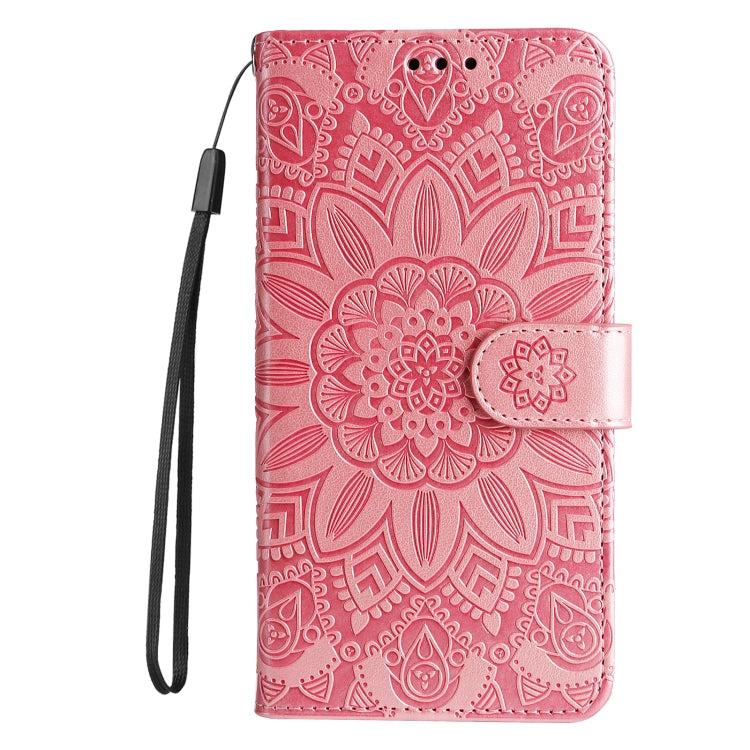 For Huawei nova Y61 Embossed Sunflower Leather Phone Case(Rose Gold) - Huawei Cases by PMC TechLife | Online Shopping South Africa | PMC TechLife