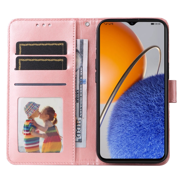 For Huawei nova Y61 Embossed Sunflower Leather Phone Case(Rose Gold) - Huawei Cases by PMC TechLife | Online Shopping South Africa | PMC TechLife