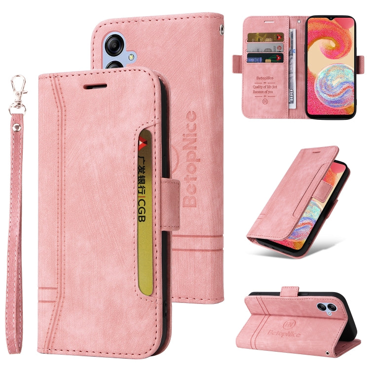 For Samsung Galaxy A04e BETOPNICE Dual-side Buckle Leather Phone Case(Pink) - free shipping - PMC TechLife - Order now!