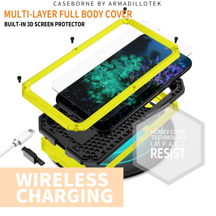 For Samsung Galaxy S23+ 5G R-JUST Sliding Camera Design Life Waterproof Dustproof Shockproof Phone Case(Yellow) - Galaxy S23+ 5G Cases by R-JUST | Online Shopping South Africa | PMC TechLife | Buy Now Pay Later Mobicred