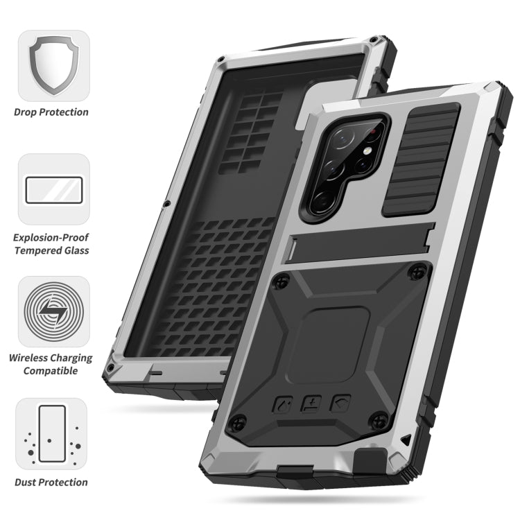For Samsung Galaxy S23 Ultra 5G R-JUST Life Waterproof Dustproof Shockproof Phone Case(Silver) - Galaxy S23 Ultra 5G Cases by R-JUST | Online Shopping South Africa | PMC TechLife | Buy Now Pay Later Mobicred