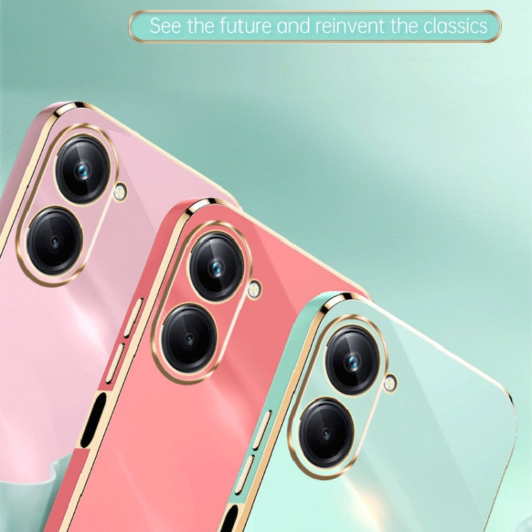 For Realme 10 4G XINLI Straight Edge 6D Electroplate TPU Phone Case(Black) - Realme Cases by XINLI | Online Shopping South Africa | PMC TechLife | Buy Now Pay Later Mobicred