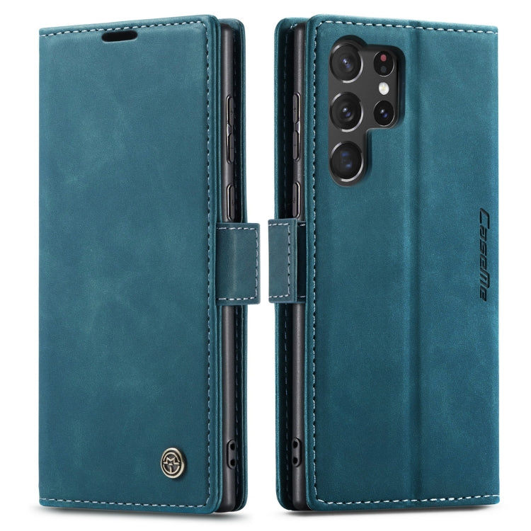 For Samsung Galaxy S23 Ultra 5G CaseMe 013 Multifunctional Horizontal Flip Leather Phone Case(Blue) - free shipping - PMC Jewellery - Order now!