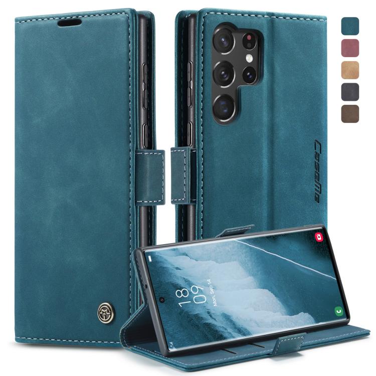For Samsung Galaxy S23 Ultra 5G CaseMe 013 Multifunctional Horizontal Flip Leather Phone Case(Blue) - free shipping - PMC Jewellery - Order now!