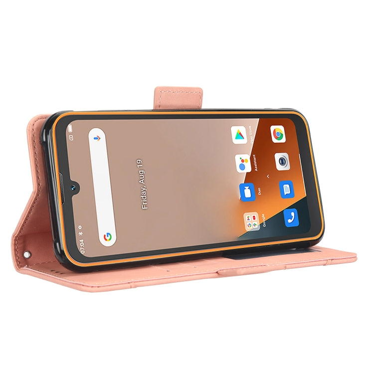 For Blackview BV5200 Skin Feel Calf Texture Card Slots Leather Phone Case(Pink) - More Brand by PMC TechLife | Online Shopping South Africa | PMC TechLife