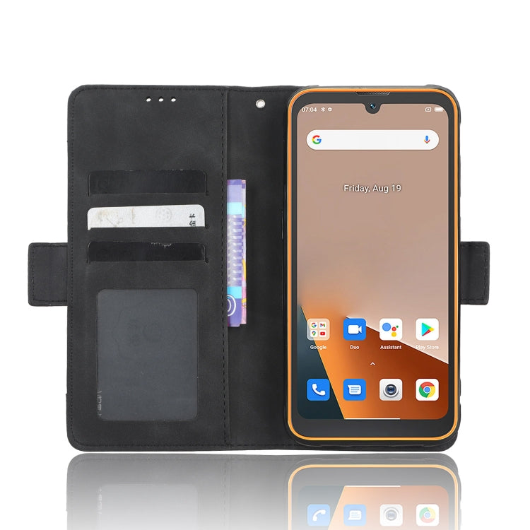 For Blackview BV5200 Skin Feel Calf Texture Card Slots Leather Phone Case(Black) - More Brand by PMC TechLife | Online Shopping South Africa | PMC TechLife | Buy Now Pay Later Mobicred
