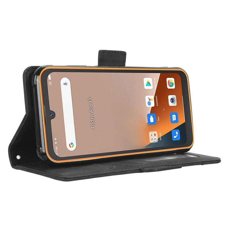 For Blackview BV5200 Skin Feel Calf Texture Card Slots Leather Phone Case(Black) - More Brand by PMC TechLife | Online Shopping South Africa | PMC TechLife | Buy Now Pay Later Mobicred